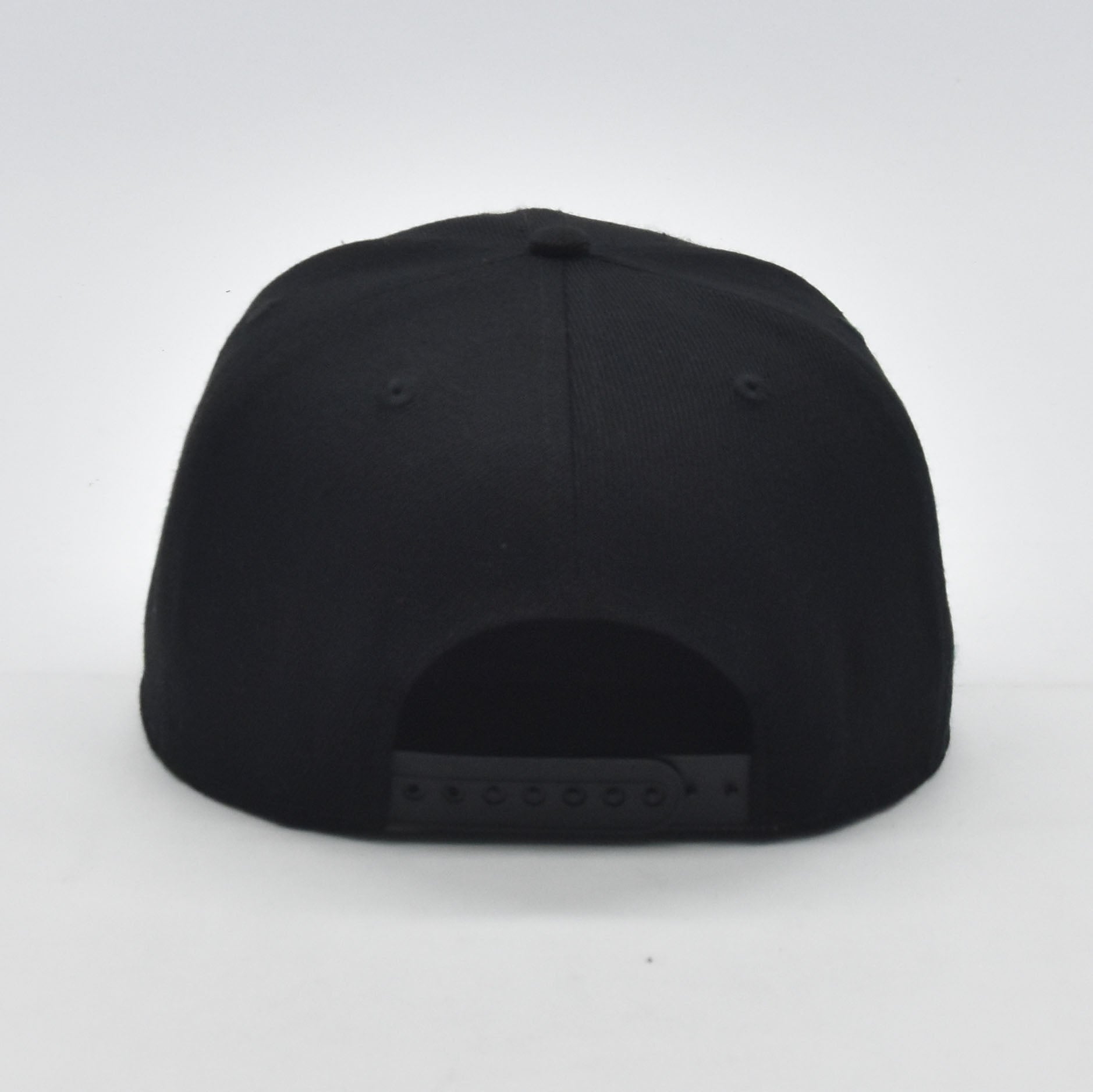 Black Snapback Hat Back